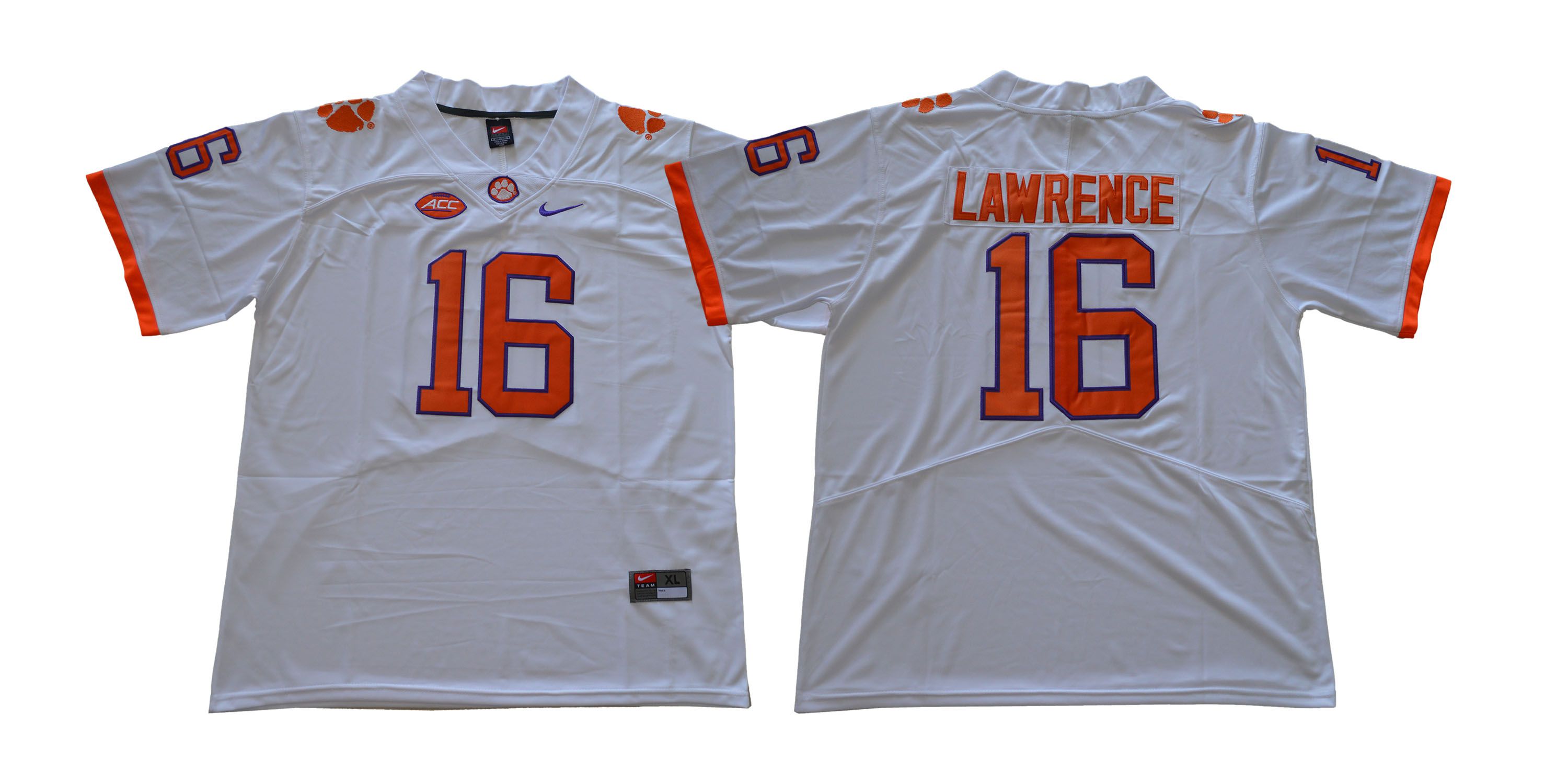 Men Clemson Tigers 16 Lawrence White NCAA Jerseys